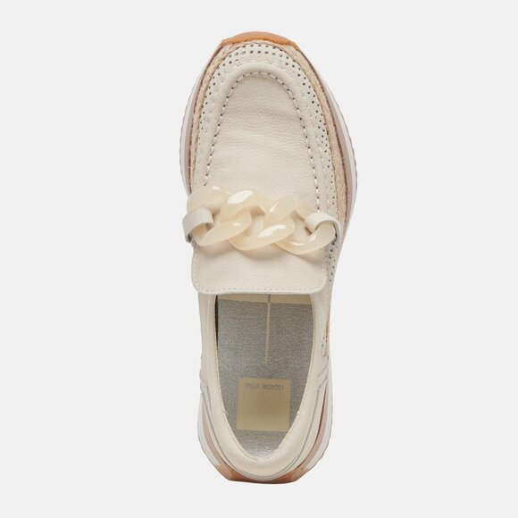 NEW DOLCE VITA Leather Jadah Slip On Sneakers Ivory for women 254 3T7 - Picture 9 of 14